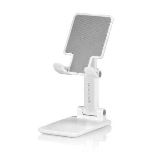 K&M 19764 Supporto Universale Per Smartphone E Tablet | Larghezza Regolabile 120-245 Mm, Snodo Sferico A 360° E Bloccaggio Rapido Per Tubi 10-30 Mm